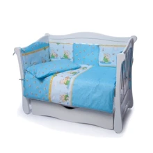 Постельный комплект 4 эл. Twins Comfort New бампер подушки 4052-C-111, Медуны, голубой: Тип постельный комплект