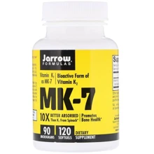 Jarrow Formulas MK-7 Vitamin K2 as MK-7 90 mcg 120 Softgels Витамин К2: Тип Витамин K