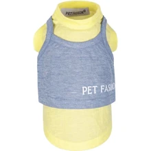Борцовка Pet Fashion Denim ХXS Жовта з синім (4823082424788): Тип Майки