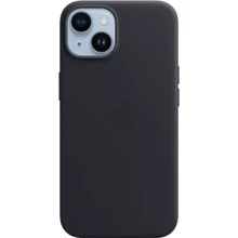 Чехол для iPhone Apple iPhone 14 Leather Case with MagSafe - Midnight (MPP43ZE/A): Цвет серый