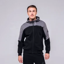 Спортивна толстовка Peak FWA01001-BLA 52 чорна з капюшоном на блискавці: Вид Спортивні толстовки