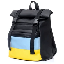 Мужской рюкзак Sambag RollTop LTH черный с флагом Украины (24238611m): Пол Мужской