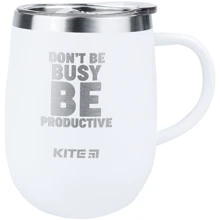 Термокухоль Kite Be productive 360 мл білий (k22-378-03-1): Тип Термокружка