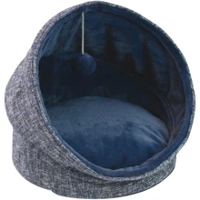 Будиночок для кота з іграшкою Croci Igloo Glam складаний синій 44x44x48 см (C2178565): undefined undefined