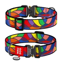 Ошейник для собак WAUDOG Nylon с QR паспортом Витраж, XXL (4535-0051): Производитель WAUDOG