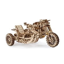 Механічний 3D пазл UGEARS Scrambler UGR-10 з мотоколяскою (70137): Вид гонки, машины, мотоциклы