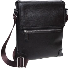 Чоловіча сумка планшет Borsa Leather темно-коричнева (k10013-brown): Стать Чоловік