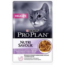 Влажный корм для котов Purina ProPlan Delicate Nutrisavour чувствительное пищеварением с индейкой 85 г (12457641): Тип Влажный корм