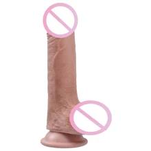 Фаллоимитатор LoveToy Dual-Layered Silicone Cock 7" Flesh: Назначение Вагинальные