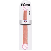 Двойной фаллоимитатор King Cock 16" Tapered Double Dildo, 40.6x4.3 см, телесный: Назначение Для двойного проникновения