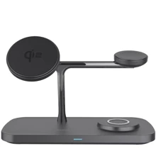 Зарядное устройство Proove Wireless Charger Magnetic Field Pro 3 in 1 Qi2 Black (WSMP15002001): Особенности Для Apple Watch, MagSafe