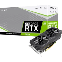 Видеокарта PNY GeForce RTX 3070 UPRISING Dual Fan LHR 8GB (VCG30708LDFMPB): Объем памяти, Гб 8