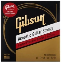 Струна для гитар Струны для акустических гитар GIBSON SAG-PB13 PHOSPHOR BRONZE ACOUSTIC GUITAR STRINGS 13-56 MEDIUM: Тип Комплект струн