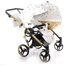 Универсальная коляска для двойни 2 в 1 Junama Glow Duo 02, белый с золотым (J-G-DUO-02): Тип коляски Коляска для двойни