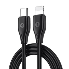 Кабель WIWU Cable USB-C to Lightning YQ01 Vigor Series 1.2m Black: Тип USB-C - Lightning