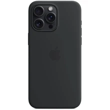 Чехол для iPhone TPU Silicone Case with Animation & MagSafe Black for iPhone 15 Pro Max: Цвет черный