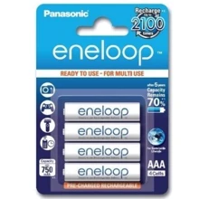 Аккумулятор Panasonic Eneloop AAA 750 4BP mAh NI-MH (BK-4MCCE/4BE): Емкость 750 mAh