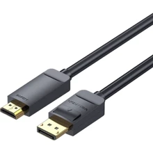 Кабель и переходник Vention DisplayPort - HDMI (M/M), 1.5 м, Black (HAGBG): Тип кабель
