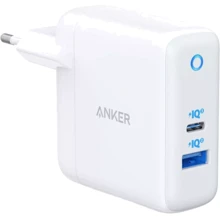 Зарядний пристрій ANKER Wall Charger PowerPort USB+USB-C 15W+20W White (A2636G21): Особливості USB-C, Швидка зарядка, Power Delivery (PD)