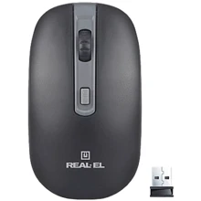 Мышь REAL-EL RM-303 Black/Grey: Интерфейс подключения Wireless