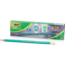 Набір олівців чорнографітних 12 шт шестикутних BIC Evolution HB з ластиком Зелений (880332): Тип прості