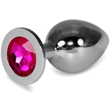 Анальна пробка із кристалом LoveToy Large Silver Plug Fuchsia: Для кого унісекс
