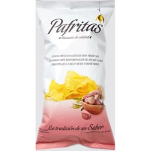 Чипсы картофельные Pafritas с чесноком 140 г (8436004743186): Вес нетто 140 г