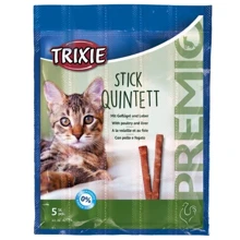Лакомство для кошек Trixie Premio Quadro-Sticks палочки с домашней птицей и печенью 5 шт. 5 г (4011905427249): Вид Стики