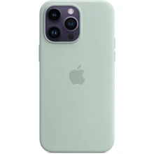 Чехол для iPhone Apple Silicone Case with MagSafe Succulent (MPTY3) for iPhone 14 Pro Max: Цвет зеленый