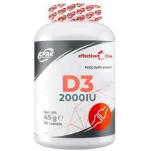 6PAK Nutrition Vitamin D3 2000 МЕ Витамин Д3 90 капсул: Тип Витамин D