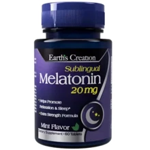 Earth`s Creation Melatonin Мелатонин вкус мяты 20 мг 60 таблеток: Форма выпуска Таблетки