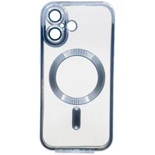 Чехол для iPhone BeCover Chrome Case with MagSafe Sierra Blue for iPhone 16 Plus (712077): Цвет голубой