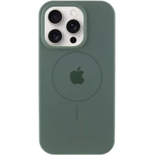 Чехол для iPhone Mobile Case Silicone Full Protective with MagSafe Pine Green for iPhone 15 Pro Max: Цвет зеленый