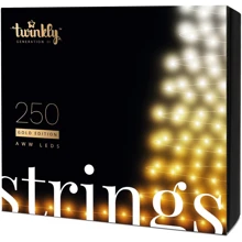 Smart LED Гирлянда Twinkly Strings AWW 250_ BT+WiFi_ Gen II_ IP44_ кабель черный: Тип Линейная