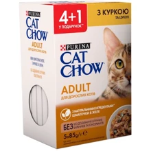 Влажный корм Purina Cat Chow Adult для взрослых кошек с курицей и цукини в желе 5x85г (7613036938501): Тип Влажный корм