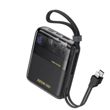 Зовнішній акумулятор WK Wekome Power Bank 10000mAh Super Charging PD20W+22.5W Black+Clear (WP-309): Кількість USB 4