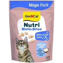 Витамины GimCat NUTRI BIOTIN BITES для кошек для улучшения состояния кожи и шерсти с маскарпоне и биотином 425 г (G-419695): Вид Таблетки
