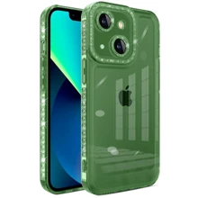 Чехол для iPhone TPU Case Starfall Clear/Green for iPhone 14: Цвет зеленый