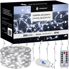 Гірлянда водоспад (штора) Springos 3 x 3 м 300 LED Pilot USB CL4023 Cold White: Виробник Springos