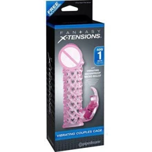 Вибронасадка для увеличения члена Fx Vibrating Couples Cage Pink: Для кого Для пары