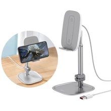 Держатель Baseus Desk Holder Wireless Charger 15W Silver (SUWY-D0S) for Apple iPhone 16 I 15 I 14 I 13 I 12 series: Производитель Baseus