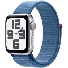 Apple Watch SE 2 2023 40mm GPS Silver Aluminum Case with Winter Blue Sport Loop (MRE33) UA: Розмір 40mm
