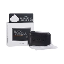 Missha Black Ghassoul Foam Cleansing Bar Минеральное мыло с марокканской глиной и древесным углем 80 g: Пол Для женщин
