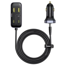 Зарядное устройство Baseus Car Charger 3xUSB+3USB-C BackseatPal L1 Black (C00081100121-00): Особенности Power Delivery (PD), Быстрая зарядка, USB-C