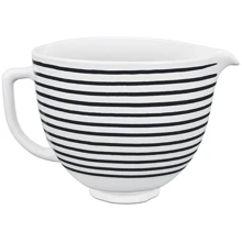 Чаша KitchenAid 4.7 л 5KSM2CB5PHS керамическая, с ручкой, белая, узор полосы: Производитель KitchenAid