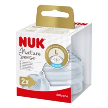 Соска NUK Nature Sense L 2, 2 шт (3952545): Поток средний