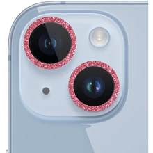 Защитное стекло для iPhone Epik Metal Sparkles Red for Camera iPhone 15 / 15 Plus: Тип защиты экрана на камеру