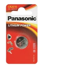 Батарейка Panasonic CR 2016 BLI 1 LITHIUM (CR-2016EL/1B): Емкость 90 mAh
