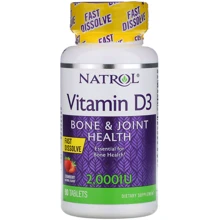 Natrol Vitamin D3, Fast Dissolve, Strawberry, 2,000 IU, 90 Tablets (NTL-05889): Тип вітамін D