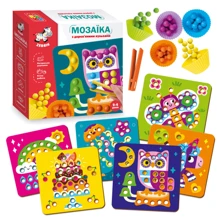 Мозаїка з дерев'яними кульками Vladi Toys Доповни картинку UA (ZB2002-08): Тип мозаика